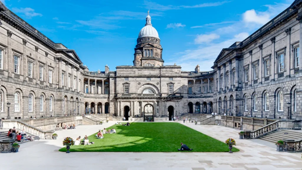 A panoramic view of the University of Edinburgh, a prestigious name among the Best Universities in the UK, showing its historical charm and stunning city backdrop.