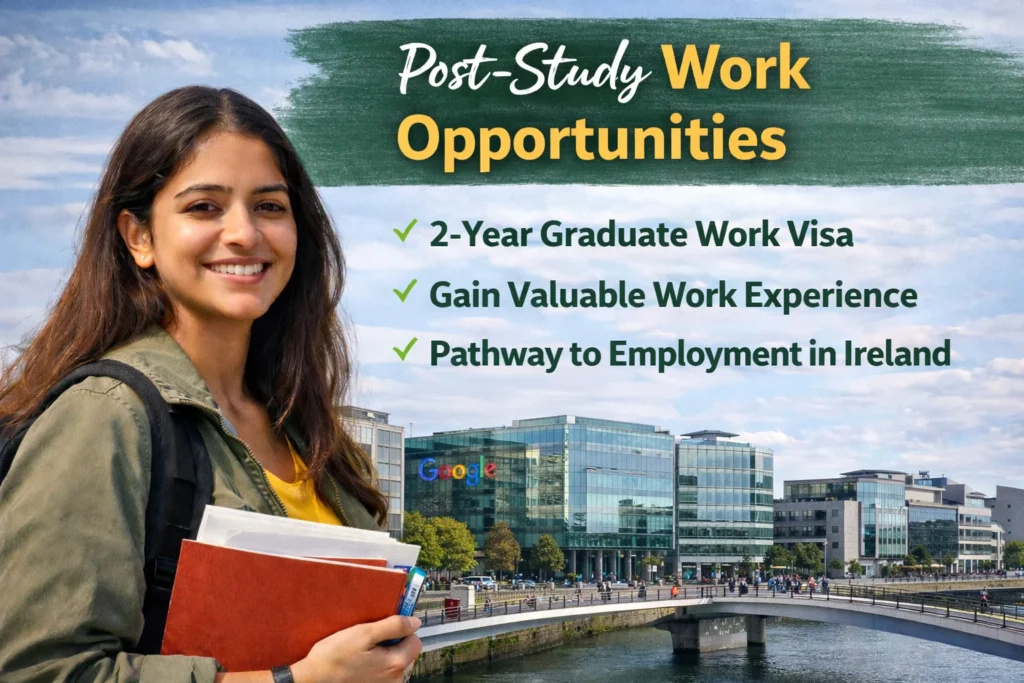 post study work opportunities after studying in ireland
