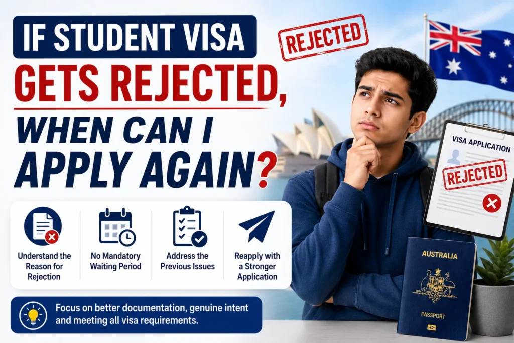 why student visa gets rejected and how to apply for study visa again?